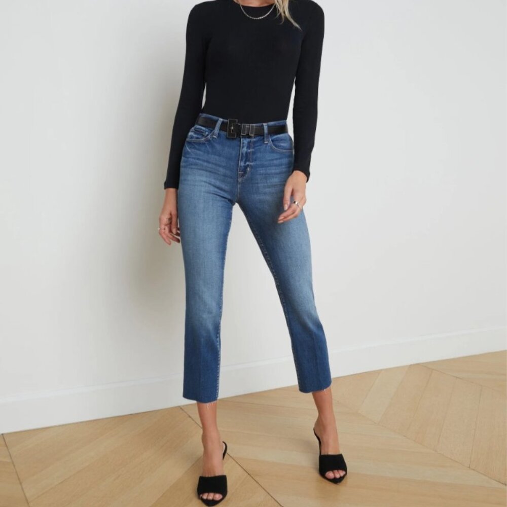 L'AGENCE Sada Slim-Leg Cropped Jean In Cambridge, 29
